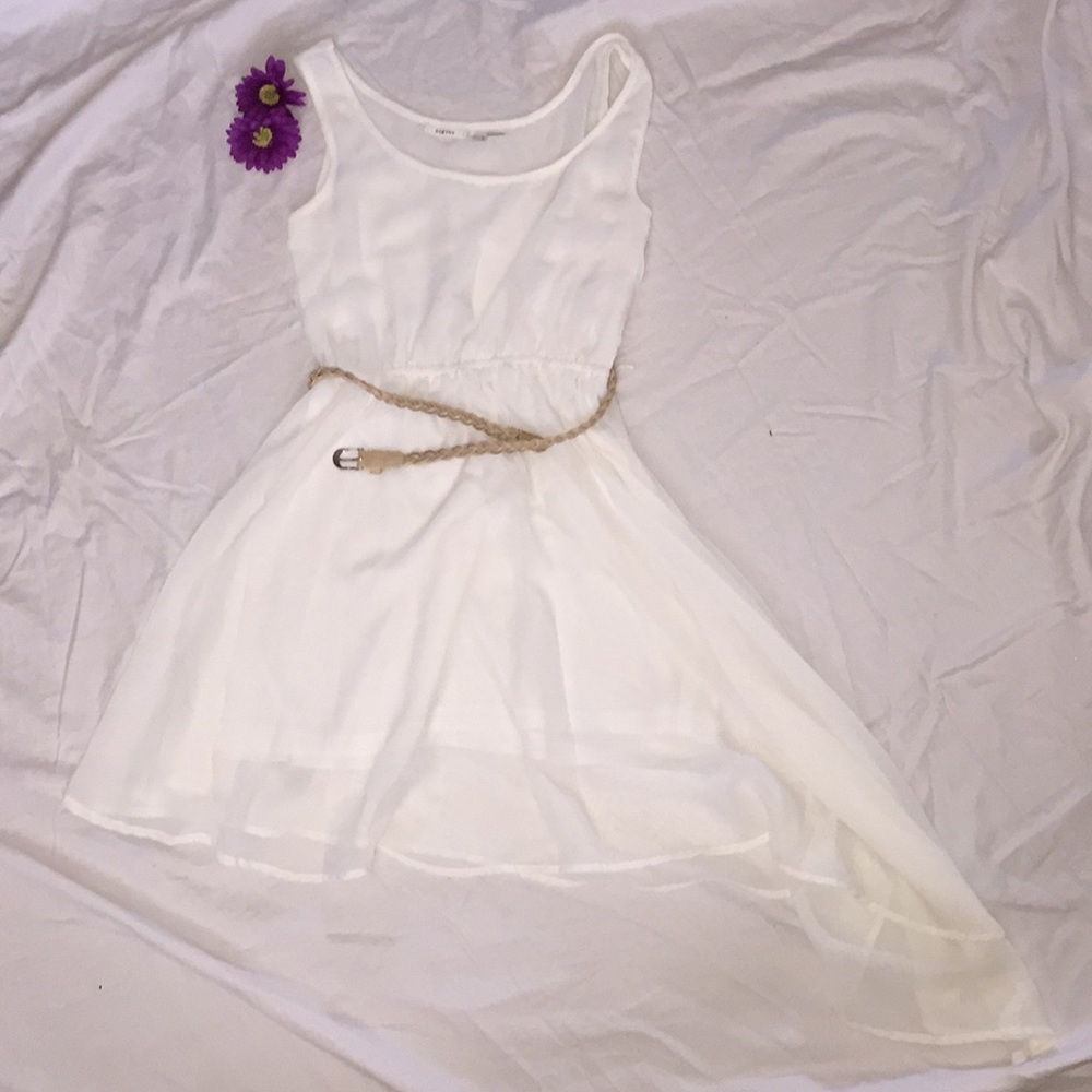 White High Low Dress